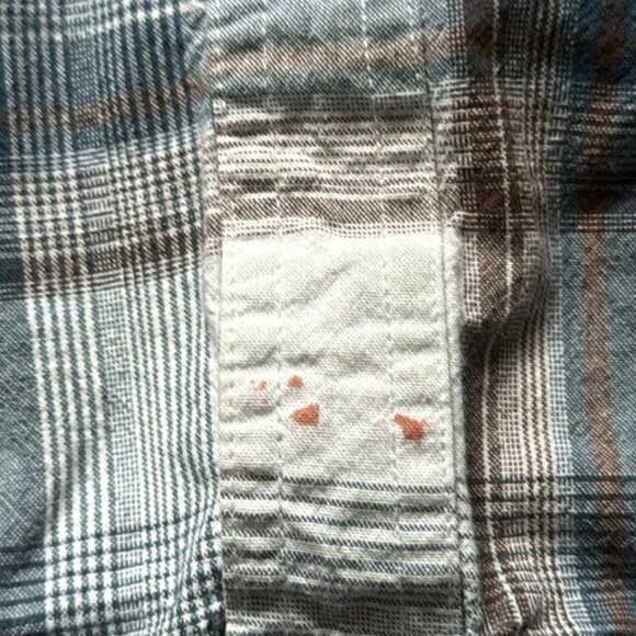 Ariat M 10-12 Gray White Plaid Retro Fit Lazy U Ranch - Picture 8 of 11